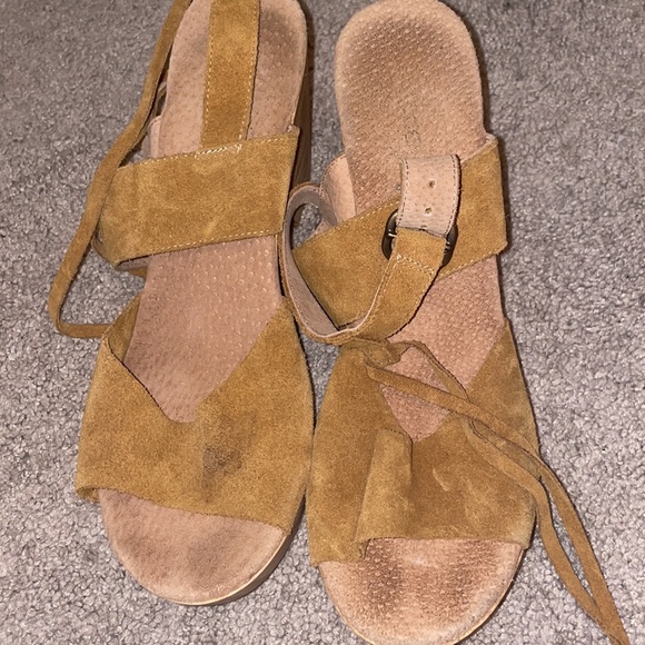 Free People dover clog sandals 41 womens shoes suede ankle strap heels 9.5 - Picture 8 of 16